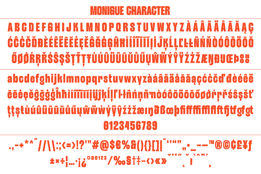 时尚海报广告徽标设计无衬线英文字体安装包 Monigue - Condensed Sans Font_img_3