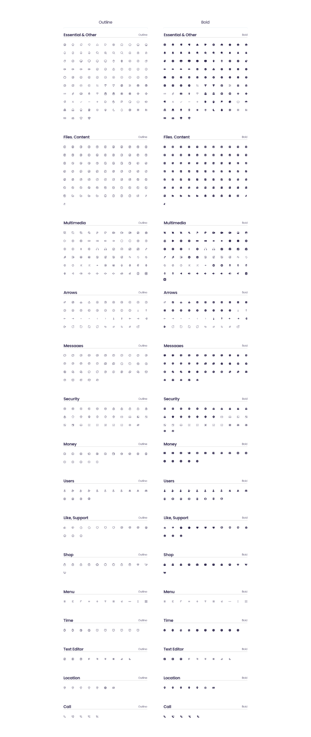 1000+款极简网站APP界面设计矢量线稿图标Icons素材Figma格式 Smartmoc Icon Set | 1,000+ Icons_img_3