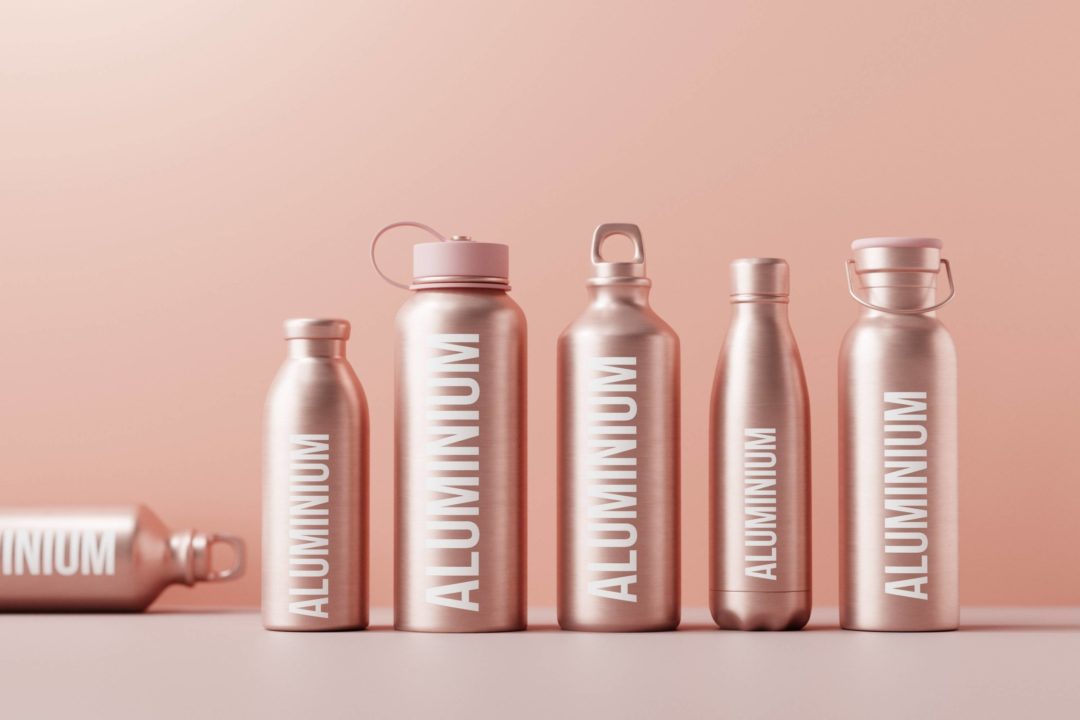 50款逼真金属不锈钢保温水杯外观设计展示效果图PSD样机模板 Aluminum Water Bottle Mockup Bundle_img_3