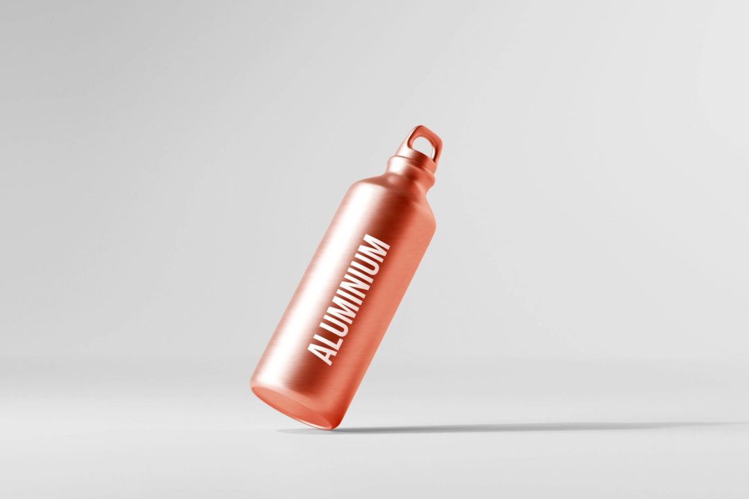 50款逼真金属不锈钢保温水杯外观设计展示效果图PSD样机模板 Aluminum Water Bottle Mockup Bundle_img_3