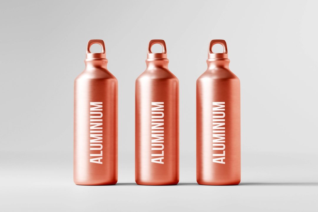 50款逼真金属不锈钢保温水杯外观设计展示效果图PSD样机模板 Aluminum Water Bottle Mockup Bundle_img_3