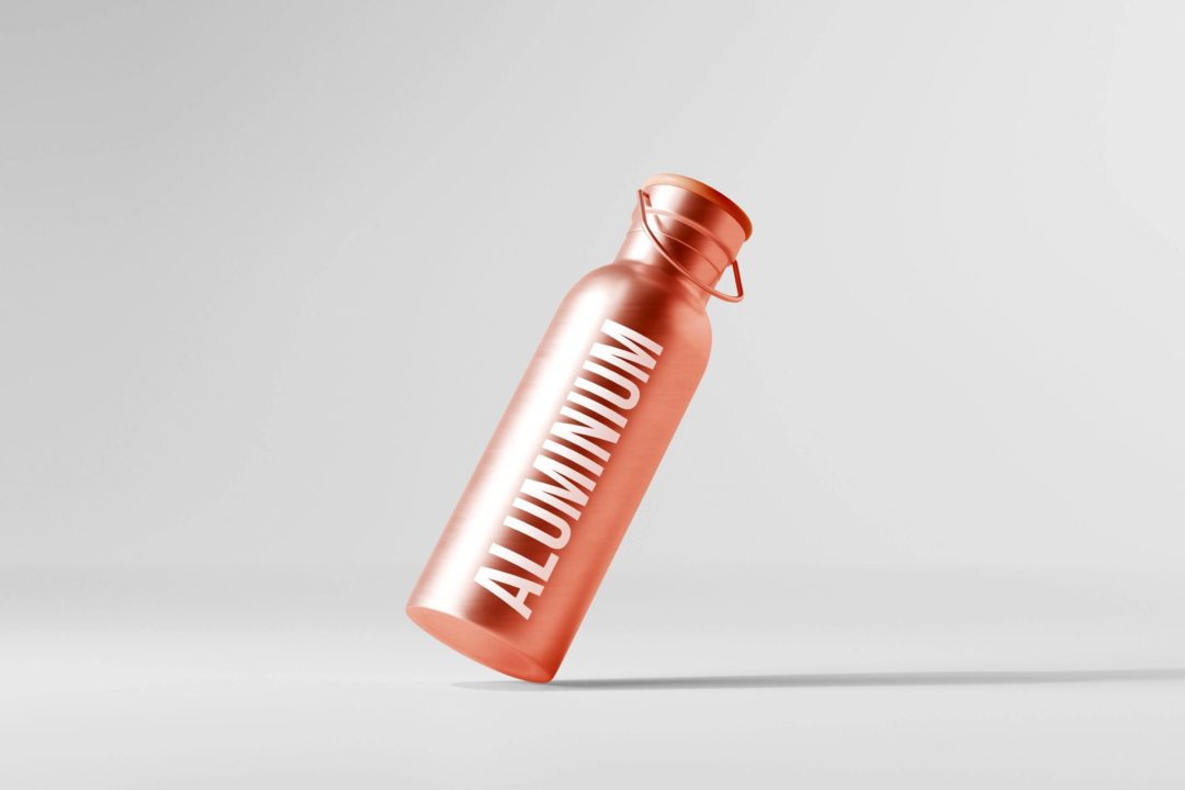 50款逼真金属不锈钢保温水杯外观设计展示效果图PSD样机模板 Aluminum Water Bottle Mockup Bundle_img_3