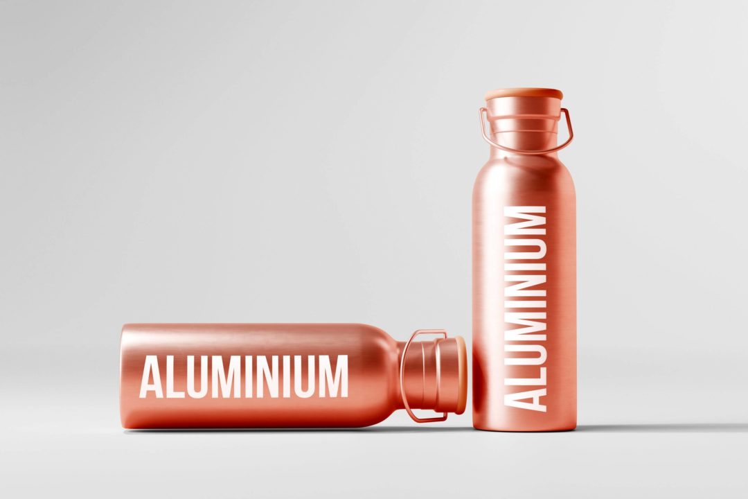 50款逼真金属不锈钢保温水杯外观设计展示效果图PSD样机模板 Aluminum Water Bottle Mockup Bundle_img_3