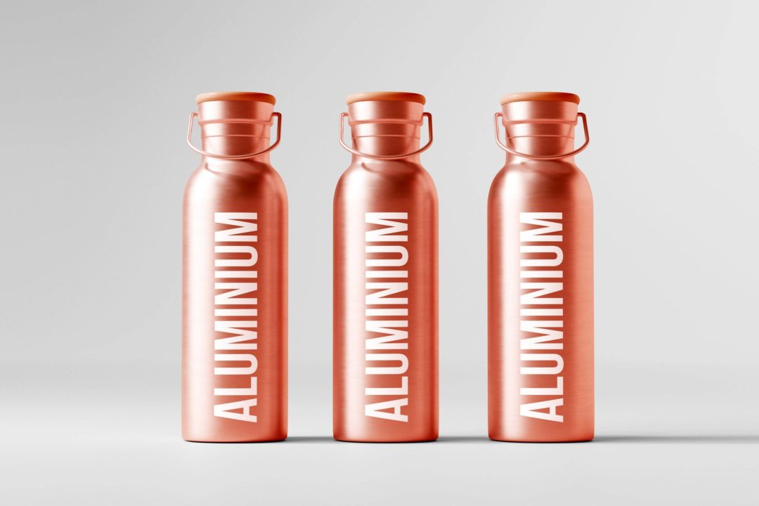 50款逼真金属不锈钢保温水杯外观设计展示效果图PSD样机模板 Aluminum Water Bottle Mockup Bundle_img_3