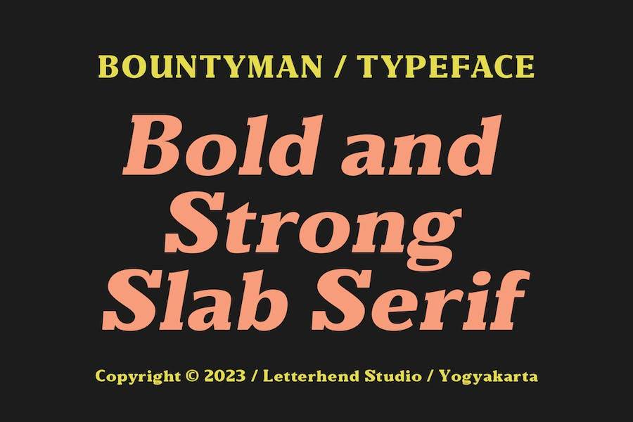 优雅杂志邀请函包装设计衬线英文字体安装包 Bountyman Typeface_img_3