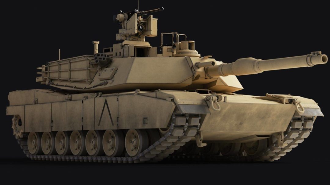 美国M1M2主战坦克外观设计3D模型素材包 M1A2 Abrams Main Battle Tank Rigged 3D model_img_3