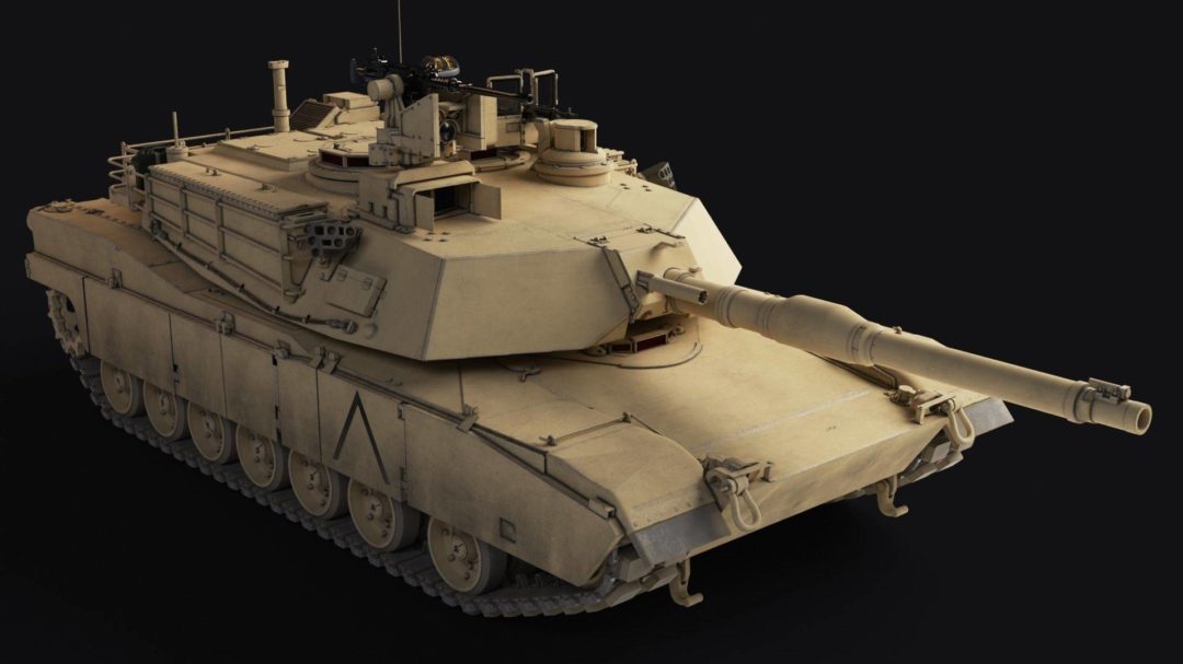 美国M1M2主战坦克外观设计3D模型素材包 M1A2 Abrams Main Battle Tank Rigged 3D model_img_3