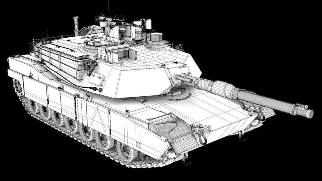 美国M1M2主战坦克外观设计3D模型素材包 M1A2 Abrams Main Battle Tank Rigged 3D model_img_3