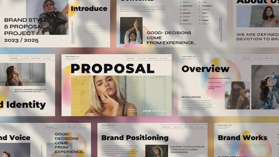 时尚简约品牌营销策划演示文稿设计ppt模板 Abran Brand Proposal Powerpoint Template_img_3