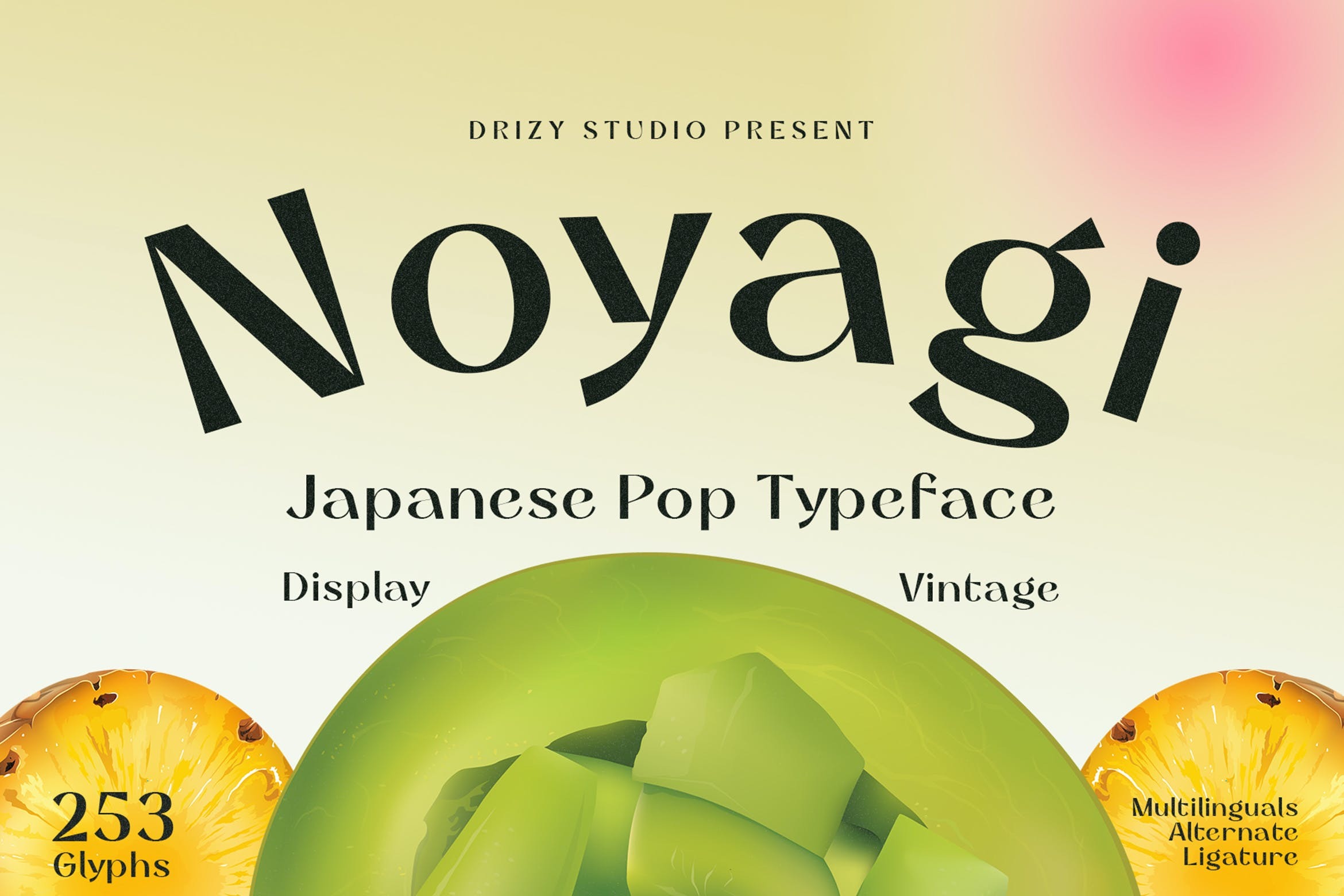 现代复古杂志海报徽标设计无衬线英文字体安装包 Noyagi Vintage Japanese Pop Font_img_2