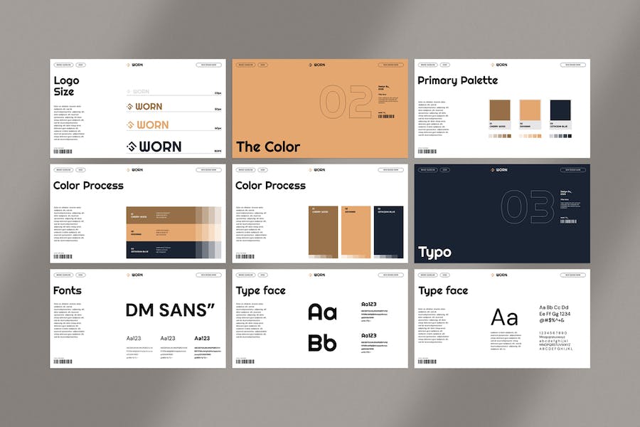 现代简约品牌营销策划提案简报设计Keynote模板 Brand Guidelines Keynote Template_img_3