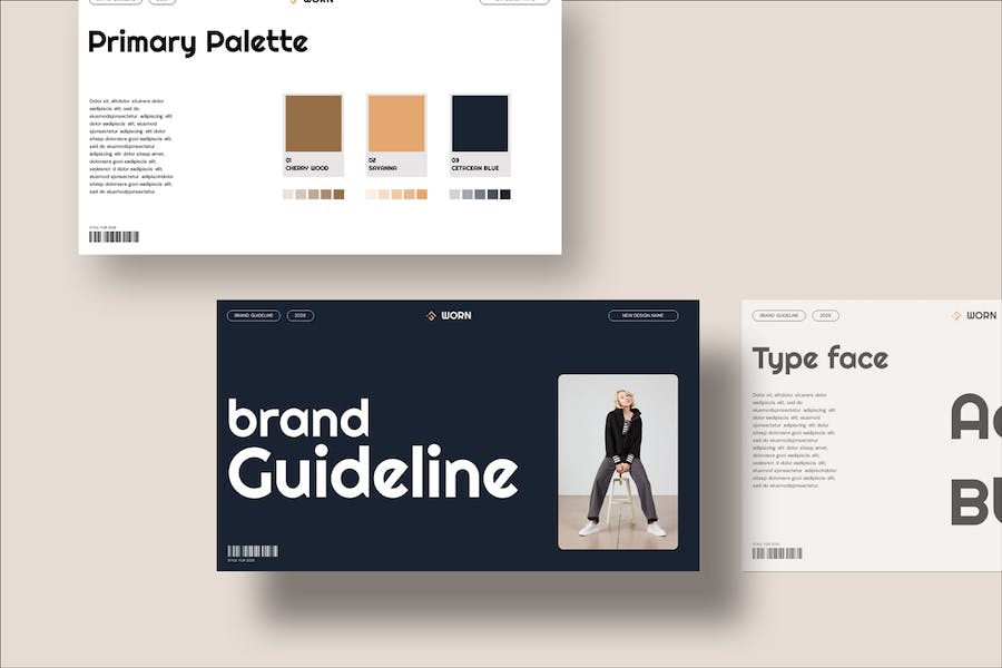 现代简约品牌营销策划提案简报设计Keynote模板 Brand Guidelines Keynote Template_img_3