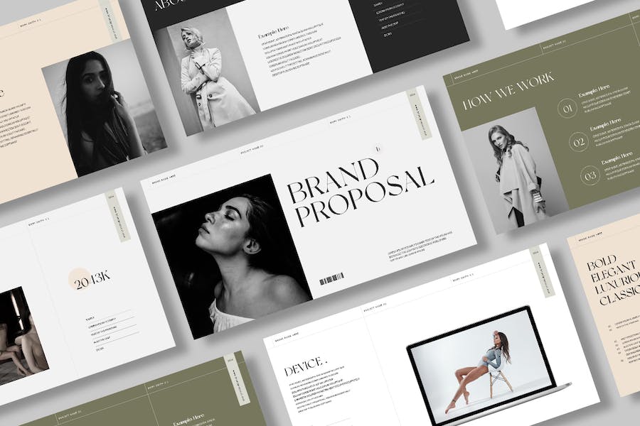 时尚简约品牌营销策划演示文稿设计ppt模板 Brand Proposal PowerPoint Presentation Template_img_3