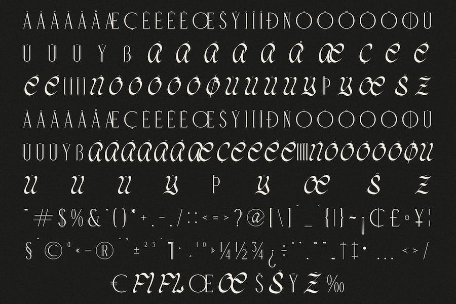 优雅品牌海报徽标设计衬线英文字体安装包 Cloral Monte Experimental Display Font_img_3