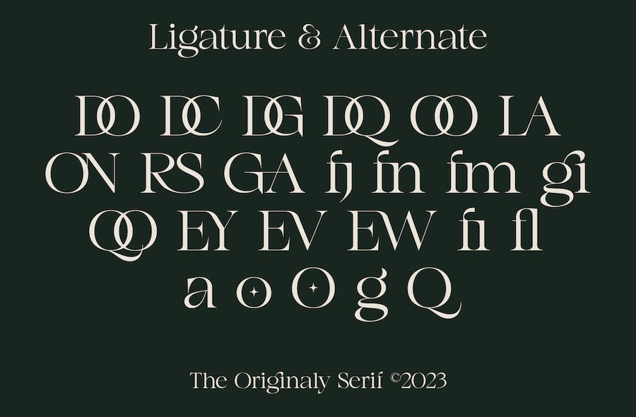 复古优雅杂志海报标题徽标LOGO字体设计PSAI衬线英文安装包 Agista Display - A Classic Serif Font_img_3