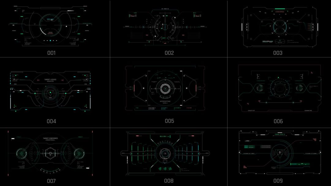 AE模板 1230组未来赛博朋克科技感HUD元素边框动画 Extreme HUD Elements Bundle 1200+ V2_img_3