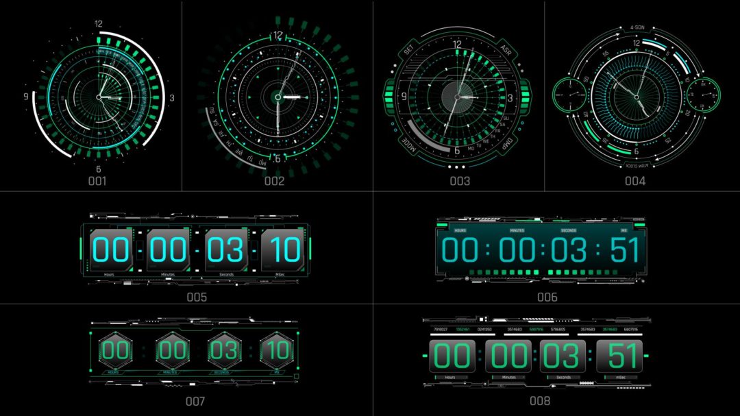 AE模板 1230组未来赛博朋克科技感HUD元素边框动画 Extreme HUD Elements Bundle 1200+ V2_img_3