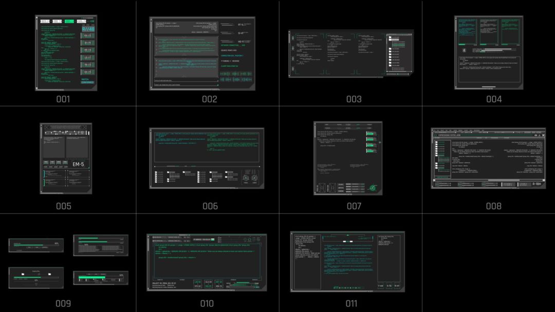 AE模板 1230组未来赛博朋克科技感HUD元素边框动画 Extreme HUD Elements Bundle 1200+ V2_img_3