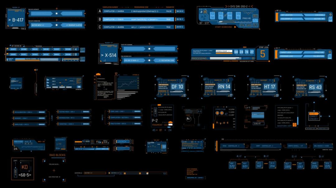 AE模板 1230组未来赛博朋克科技感HUD元素边框动画 Extreme HUD Elements Bundle 1200+ V2_img_3