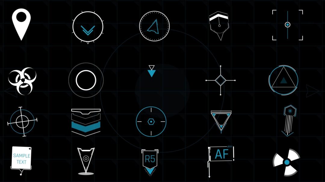 AE模板 1230组未来赛博朋克科技感HUD元素边框动画 Extreme HUD Elements Bundle 1200+ V2_img_3