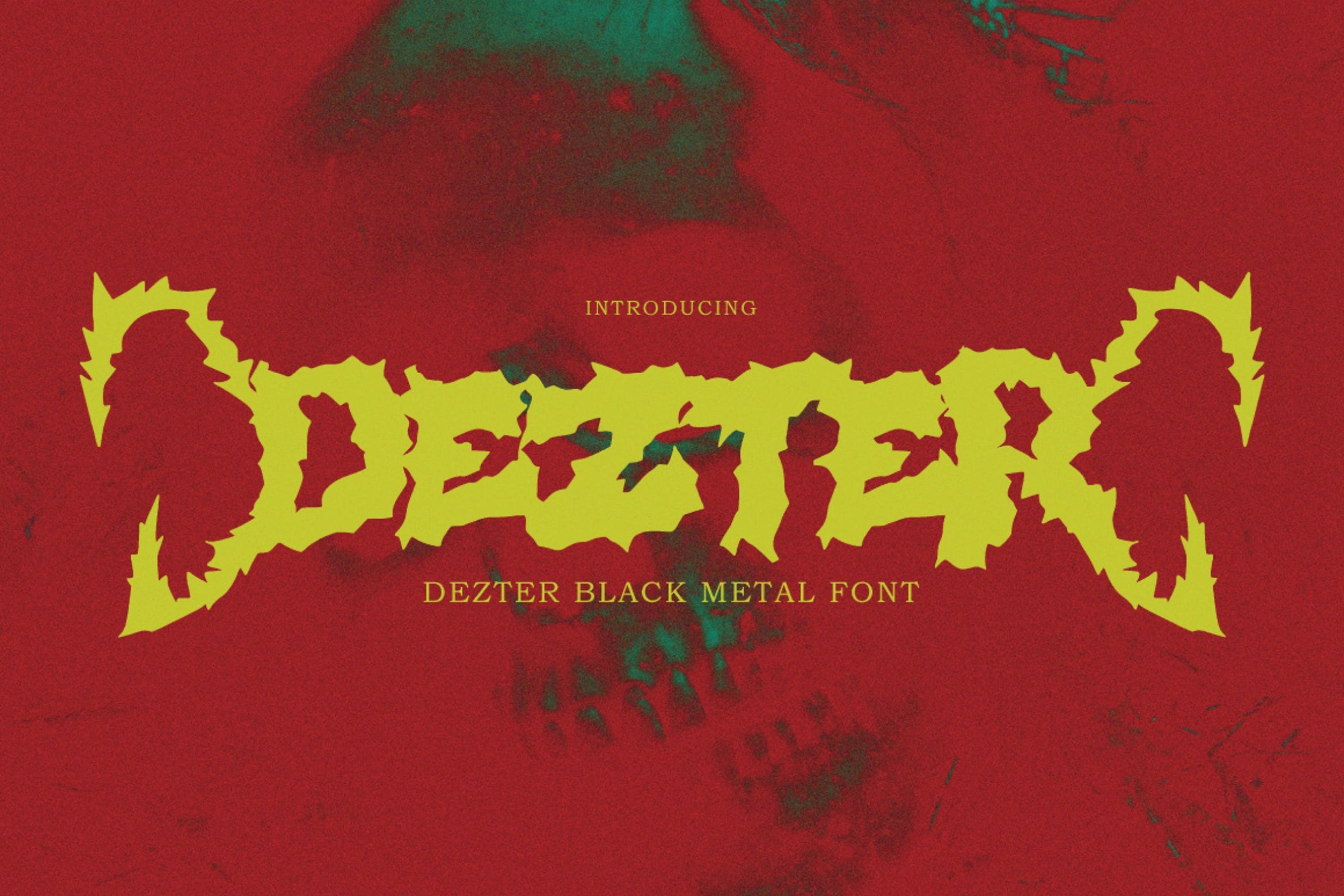 时尚杂志海报徽标设计手写英文字体安装包 Dezter Black Metal Font_img_2