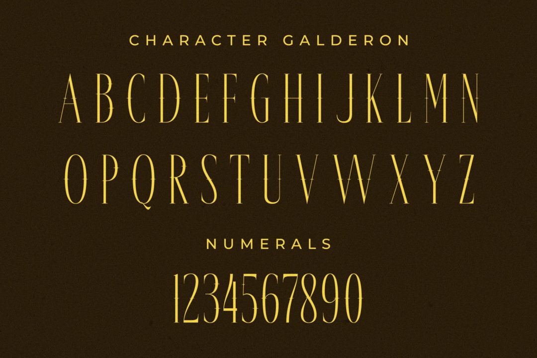 现代优雅复古婚礼电影书籍标题徽标LOGO设计衬线英文字体 Galderon Display Serif Font_img_3