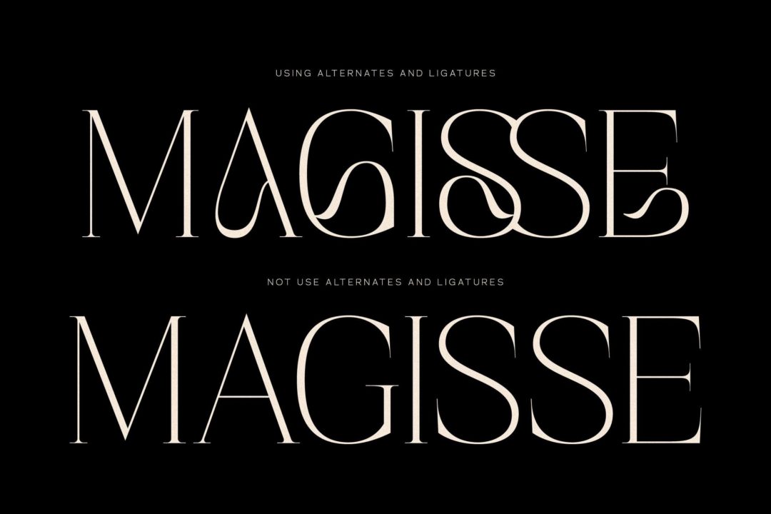 现代经典奢华品牌LOGO杂志电影标题衬线英文字体安装包 Magisse Font_img_3