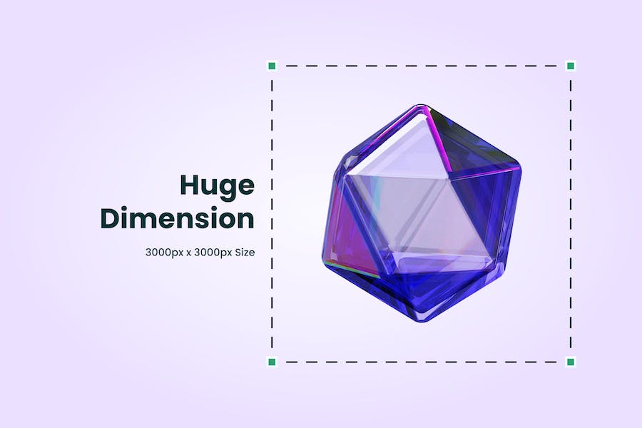 20款高级质感透明玻璃水晶抽象3D立体图形Blender模型+PNG免抠图设计素材 3D Shapes Illustration_img_3