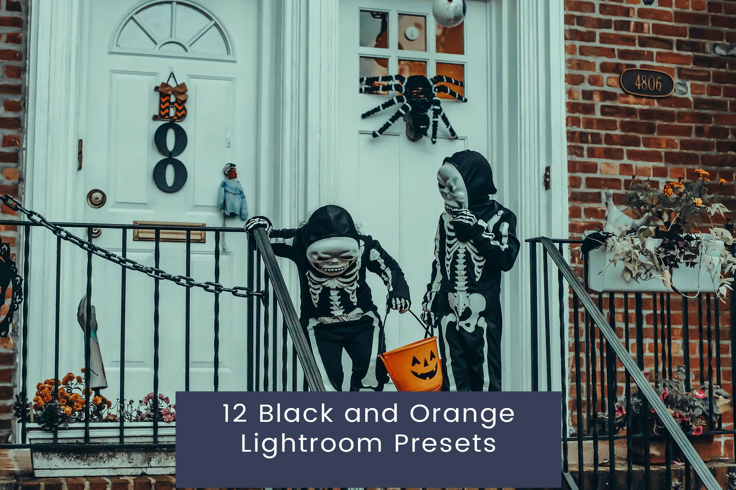 12组复古怀旧电影婚礼博主摄影照片调色LR预设素材包 12 Black and Orange Lightroom Presets_img_2