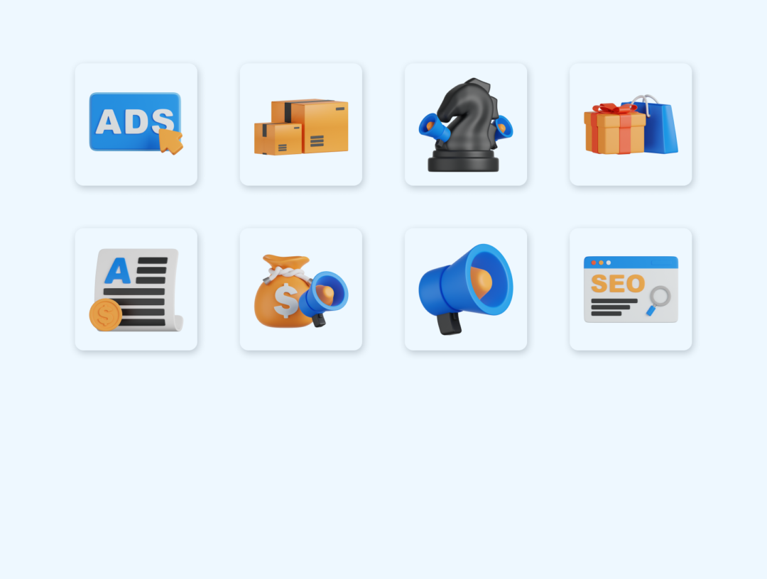 20款时尚电商网络广告营销3D立体图标Icons设计素材包 Marketing & Advertisement 3D Icons_img_3