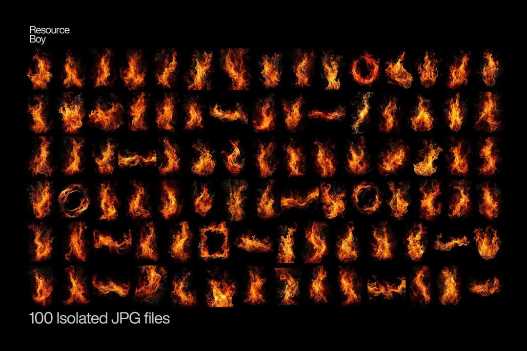 100款4K高清燃烧火焰火苗JPG背景图片设计素材 Fire Flame Textures_img_3