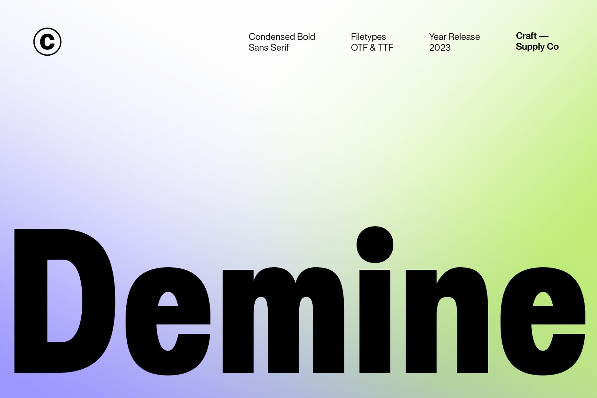 现代杂志海报徽标设计无衬线英文字体安装包 Demine Condensed Bold Sans Serif_img_2