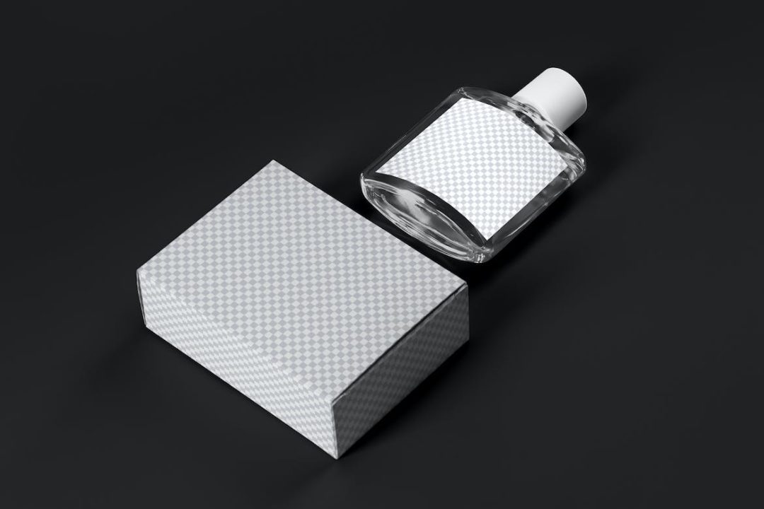 6款时尚香水玻璃瓶包装纸盒设计展示贴图PSD样机模板 6 Perfume Packaging Mockups. Box and Bottle_img_3