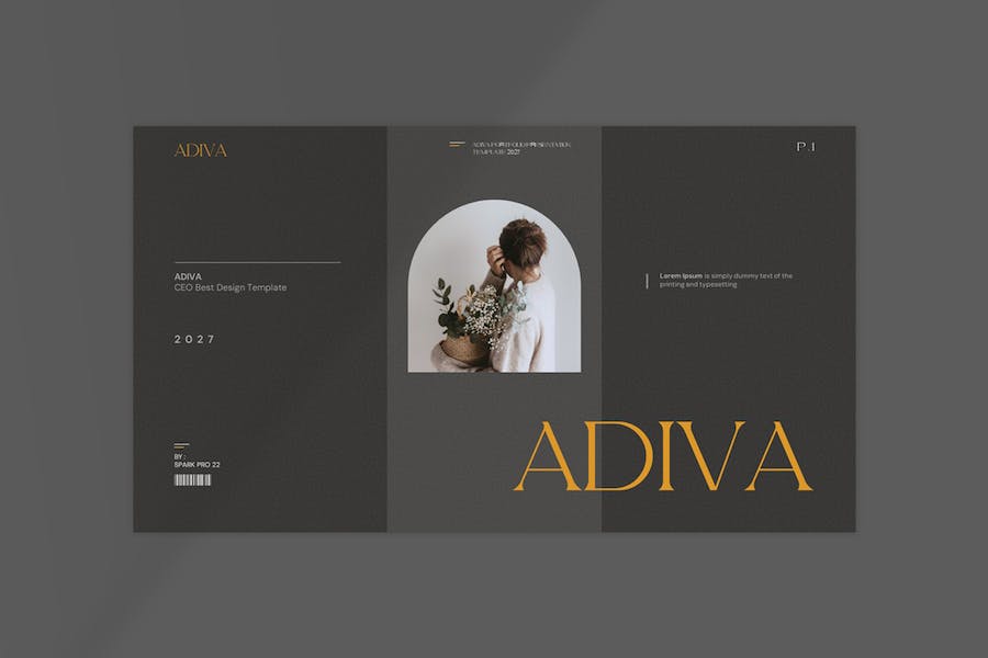 时尚品牌营销策划图文排版设计ppt模板 Adiva Portfolio Presentation Template_img_3