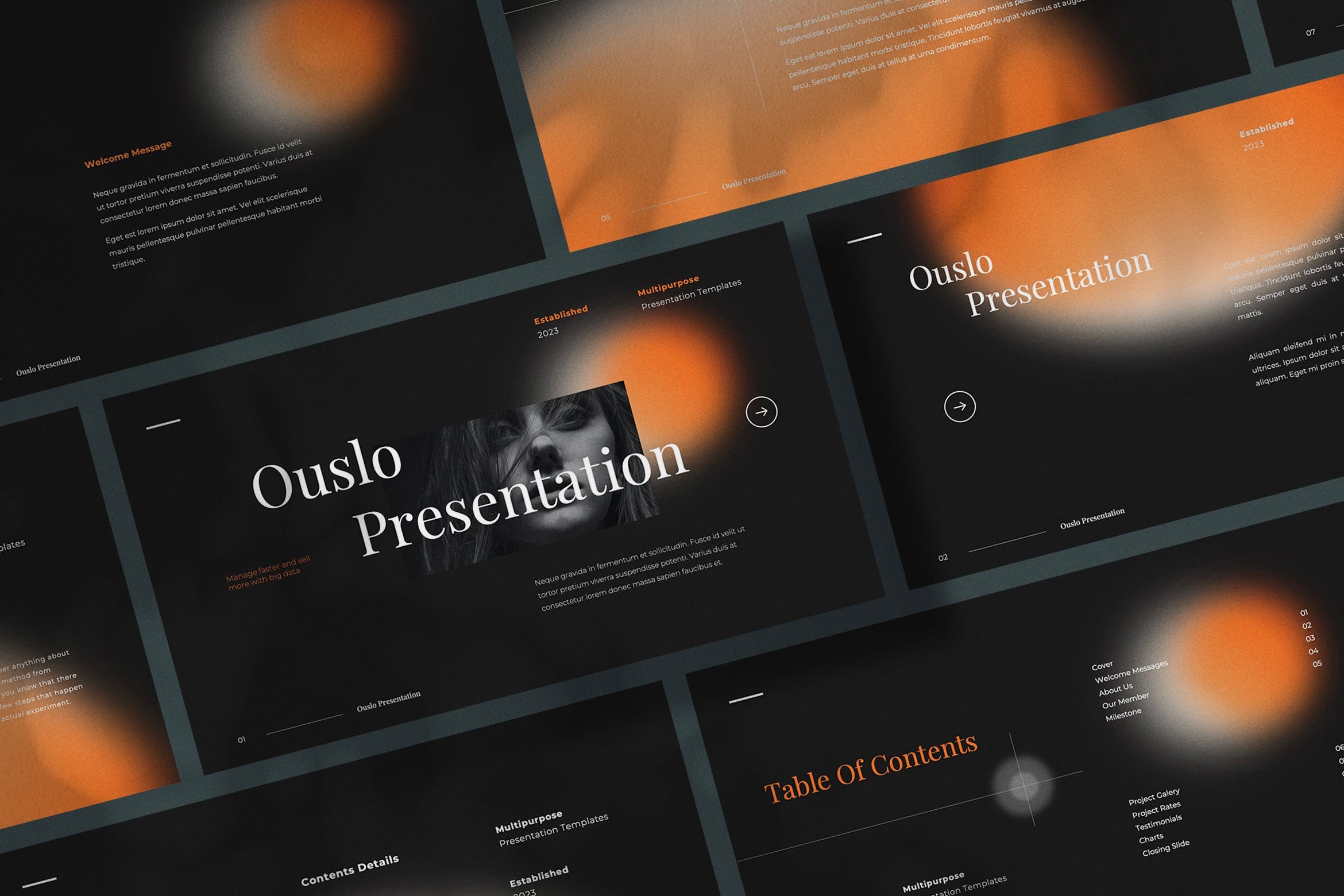 现代品牌营销策划演示文稿设计ppt模版 Ouslo Presentation Template_img_2