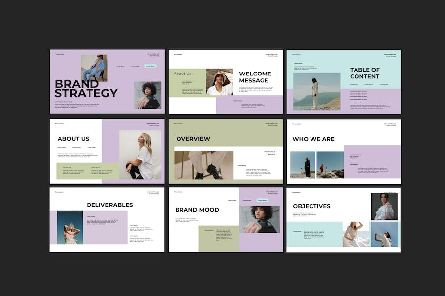 优雅简约企业营销策划演示文稿设计Keynote模板 Brand Strategy Keynote Template_img_3