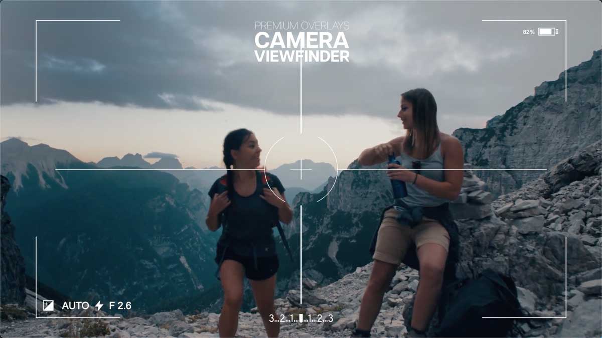 高级摄影相机取景框取景器视频后期剪辑叠加层AEP/MOGRT/MOV/PNG格式 Premium Overlays Camera Viewfinder_img_2