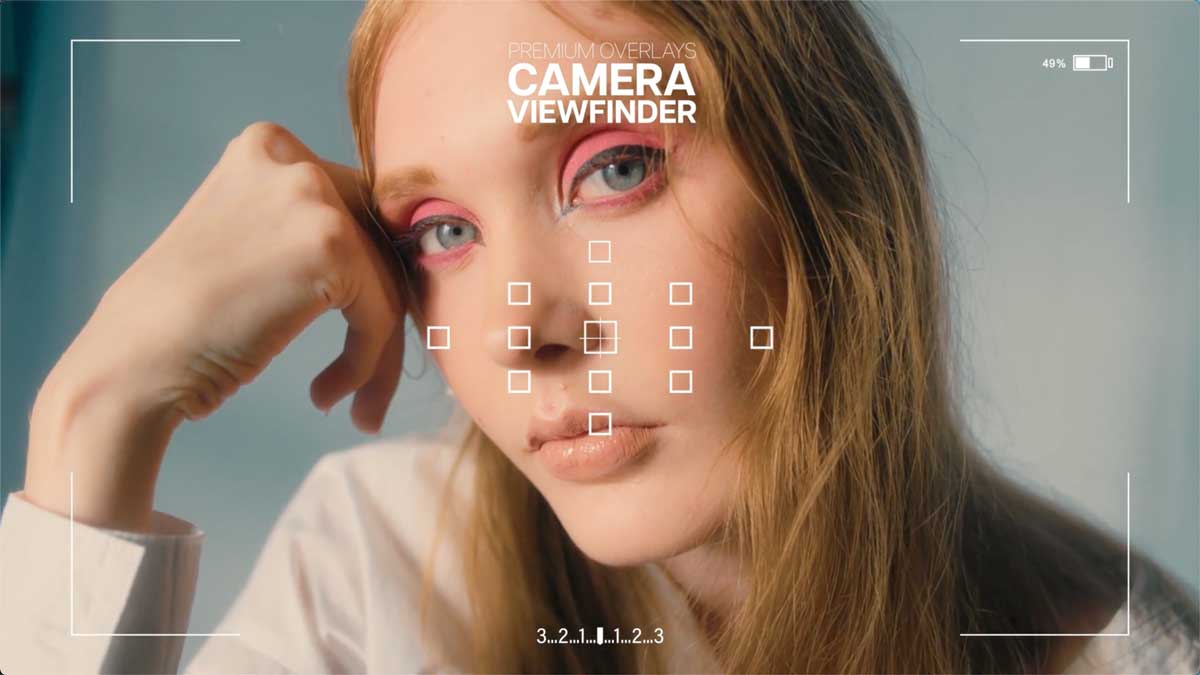 高级摄影相机取景框取景器视频后期剪辑叠加层AEP/MOGRT/MOV/PNG格式 Premium Overlays Camera Viewfinder_img_2