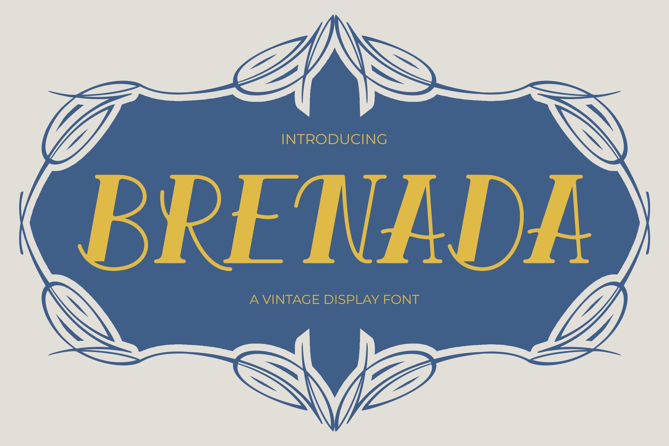 优雅复古海报包装徽标设计衬线英文字体安装包 Brenada Vintage Font_img_2