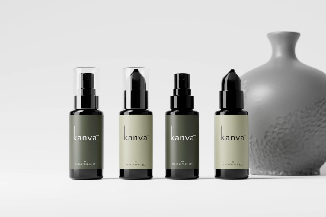 15款时尚化妆品喷雾瓶外观设计展示贴图PSD样机模板素材 Kanva - Cosmetic Bottle Mockup Set_img_3