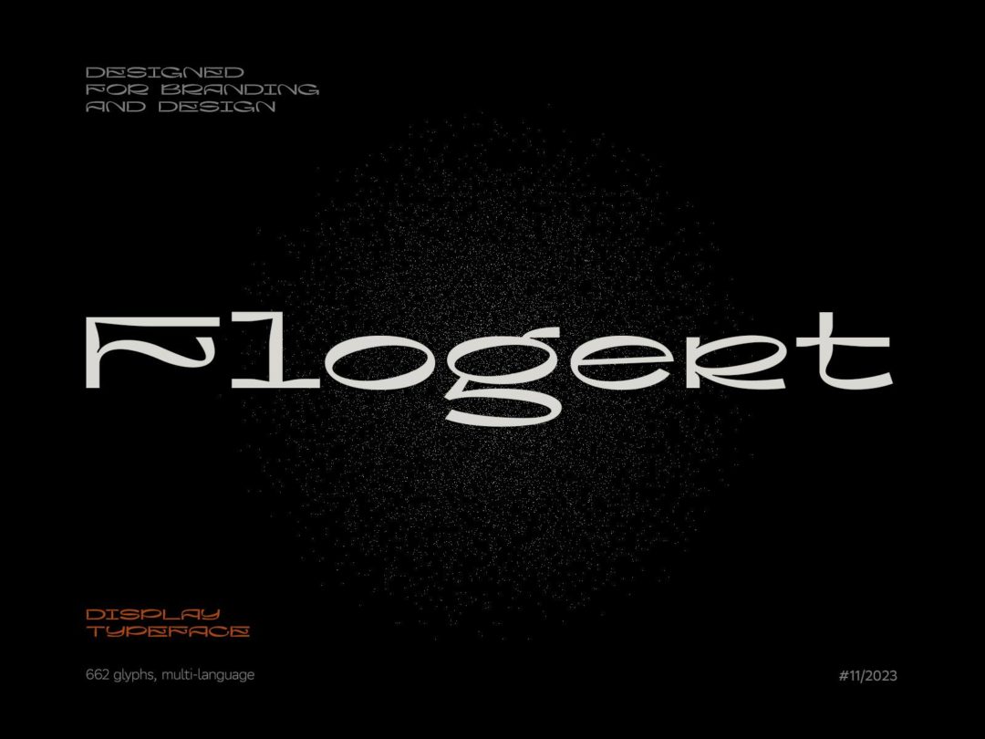 潮流酸性逆反差地下小众海报杂志标题LOGO排版设计PSAI英文字体 Flogert Display Typeface_img_3