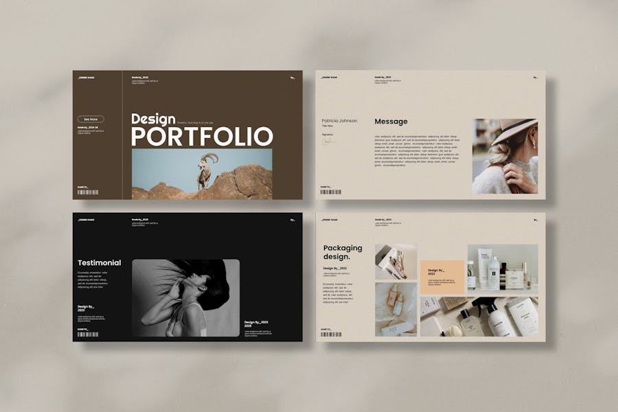 22款独特创意美容化妆师设计师摄影作品集图文排版设计 Design Portfolio Presentation Template_img_1