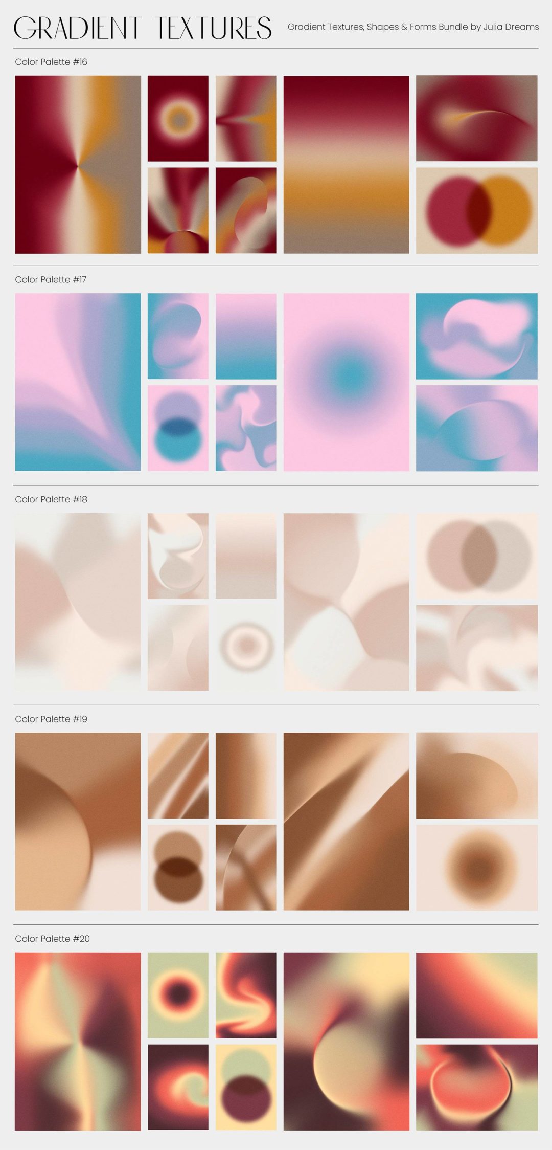 未来抽象3D几何波浪网格渐变背景Y2K复古图形AI矢量设计素材 Gradient Textures Shapes 3D Objects_img_3