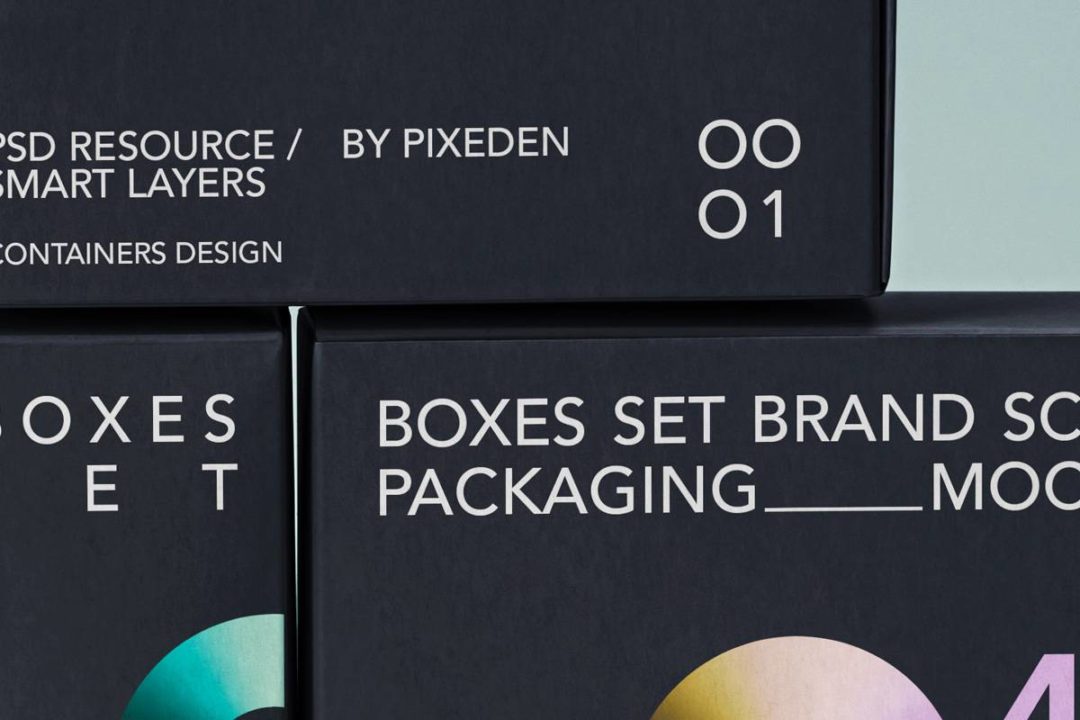 时尚方形产品包装纸盒外观设计展示贴图PSD样机模板 Boxes Psd Branding Packaging Mockup_img_3