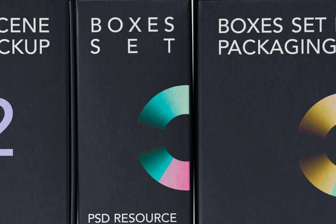 时尚方形产品包装纸盒外观设计展示贴图PSD样机模板 Boxes Psd Branding Packaging Mockup_img_3