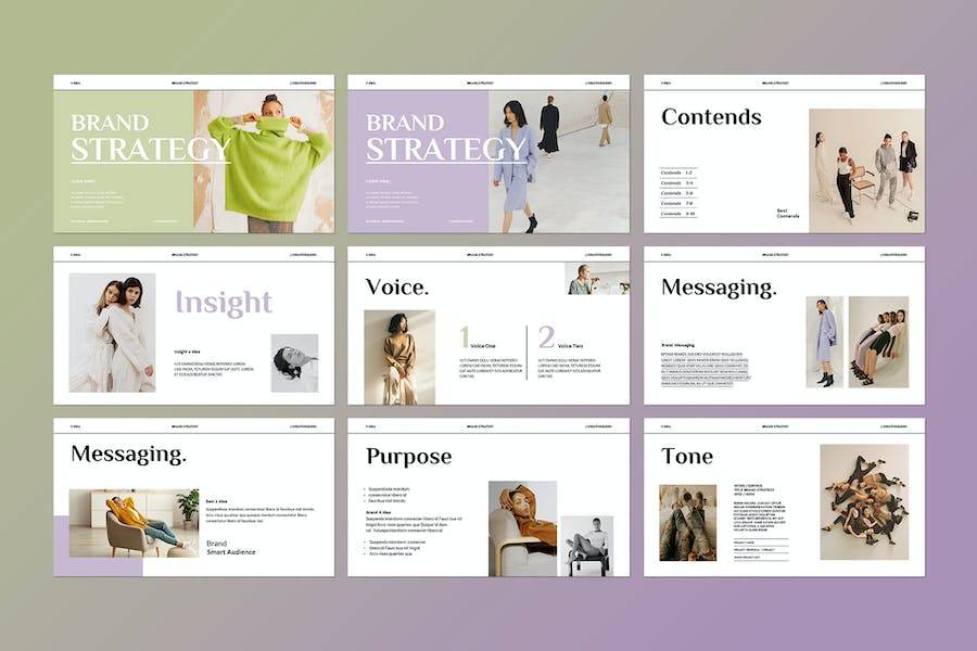 现代品牌营销策划演示文稿设计ppt+keynote模版 Brand Strategy Presentation+keynote Template_img_3