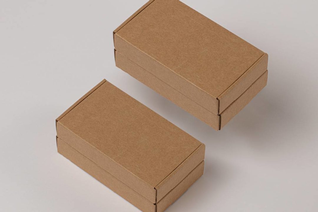 时尚牛皮纸产品包装纸盒外观设计展示贴图PSD样机模板 Kraft Psd Boxes Packaging Mockup_img_3