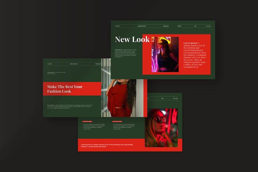 时尚品牌营销策划演示文稿设计keynote模板 Fashion Look Book Presentation Template_img_3