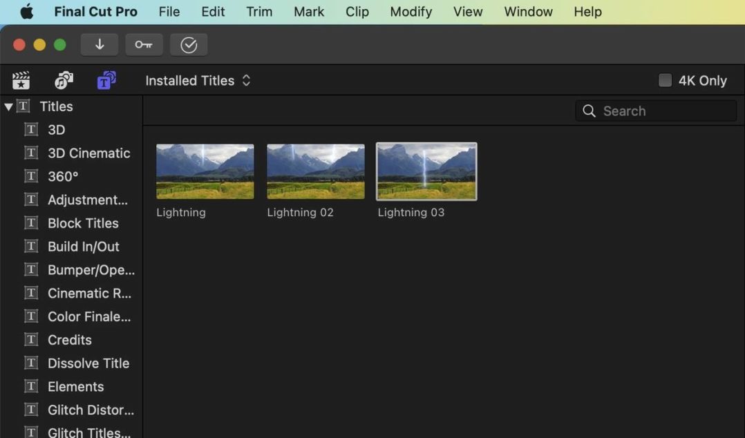 Fcpx插件 超酷闪电效果视频转场过渡特效 Ryan Nangle Lightning Plugin – Final Cut Pro_img_3