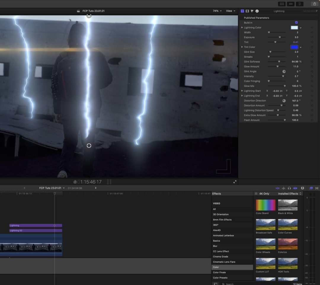 Fcpx插件 超酷闪电效果视频转场过渡特效 Ryan Nangle Lightning Plugin – Final Cut Pro_img_3